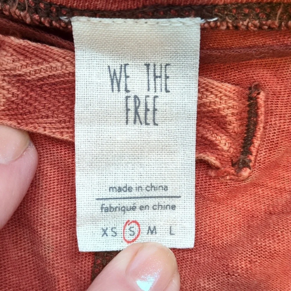 Free People First Base Henley In Copper Size S - Picture 6 of 10